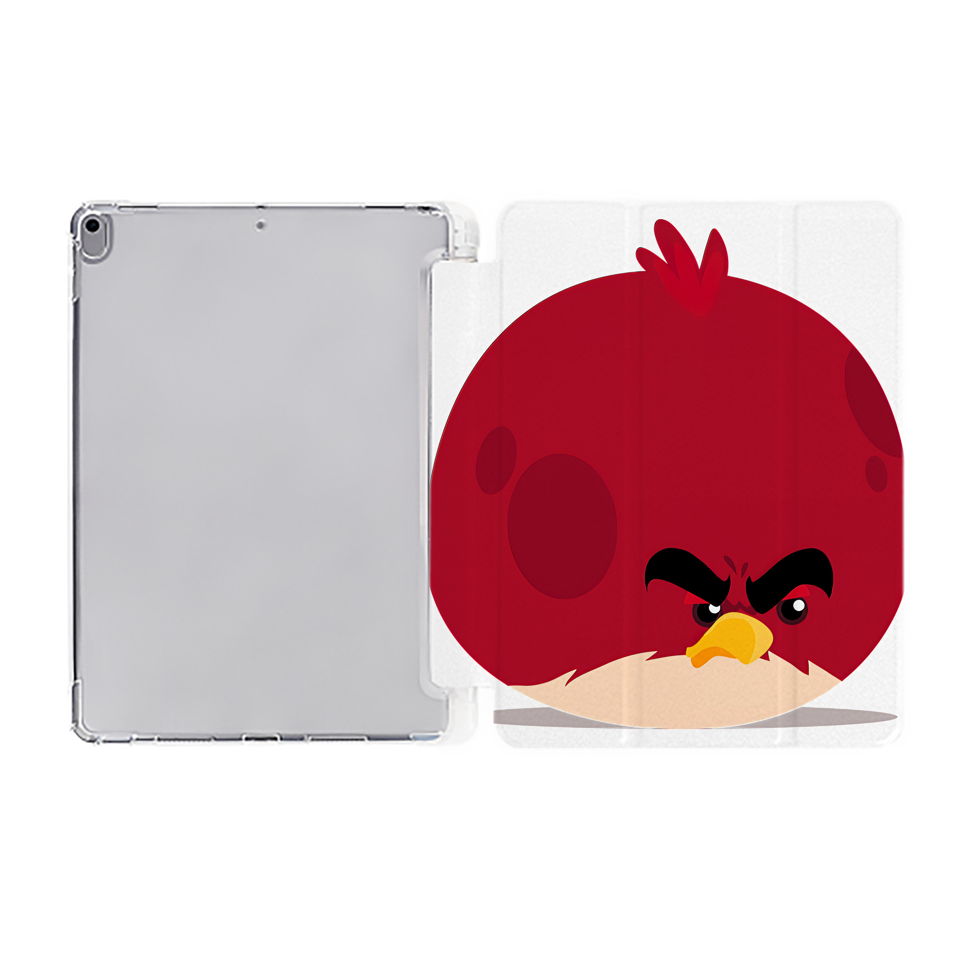 （画像用） Angry Birds アングリーバード IPad ケース ペン収納付き 三つ折りスタンド PUレザー×シリコン 対応機種9.5/10.5/10.9インチ